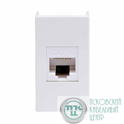 Розетка компьютерная 1-м 1мод. Viva RJ45 кат.6 бел. DKC 45058