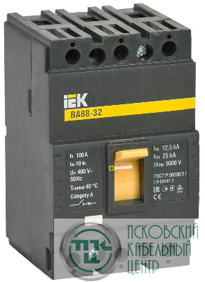 Выключатель автоматический 3п 100А 25кА ВА 88-32 KARAT IEK SVA10-3-0100