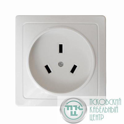 Розетка 1-м ОП 32А 250В IP20 2P+N для плиты с заземл. бел. Universal 5314