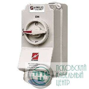 Розетка настенная Duo 3п 32А 230В 6ч с мех. блок IP67 Mennekes 5793A
