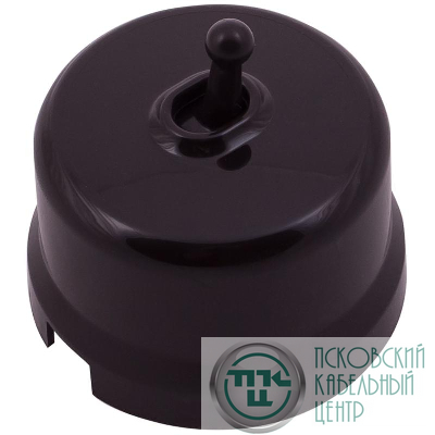 Выключатель проходной 1-кл. (тумблерный) пластик корич. Bironi B1-231-22