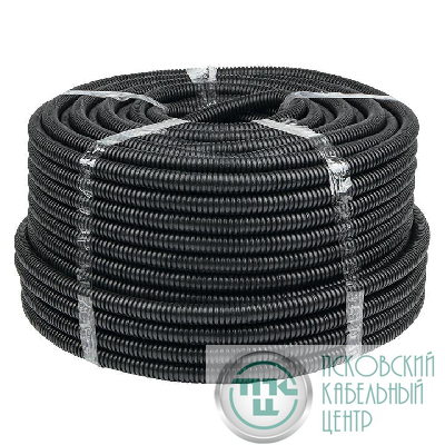Труба гофрированная ПНД d20мм с протяжкой черн. (уп.100м) Plast PROxima EKF tpnd-20