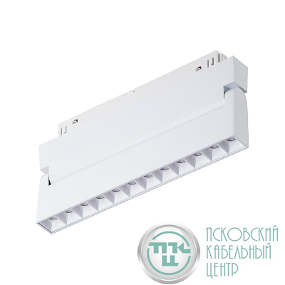 Светильник светодиодный трековый поворотный магнитный 12Вт 48В 3000К 60град. бел. Vitaluce VT0200009-00.1