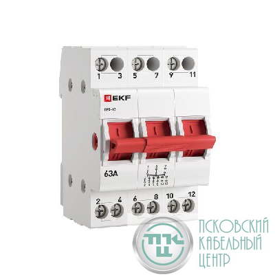 Переключатель трехпозиционный ТПС-63 3P 63А PROxima EKF TPS363