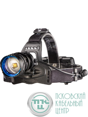 Фонарь налобный аккум. 10Вт Laser LED/Li-ion18650 3х1200мА.ч алюм. КОСМОС KOC854Lit