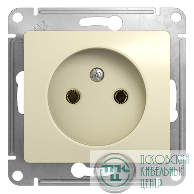 Розетка 1-м СП Glossa 16А IP20 без заземл. механизм беж. SE GSL000241