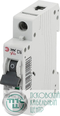 Выключатель автоматический модульный 1п C 16А ВА47-100 Pro NO-901-43 ЭРА Б0031813