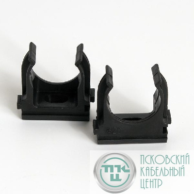 Держатель для труб (клипса) d20мм черн. (уп.100шт) TOKOV ELECTRIC TKE-LC-20-C05/100