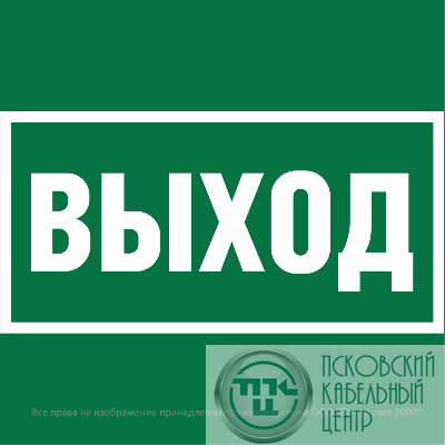 Знак безопасности NPU-2424.E22 "Выход" Белый Свет a28936