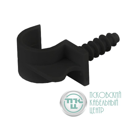 Держатель для труб (клипса) d20мм универс. пластик черн. Ruvinil К01120УЧ