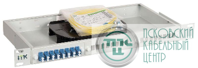 Кросс укомплектованный 1U SC (Simplex) 8 портов (OS2) ITK FOBX24-1U-8SCUS09