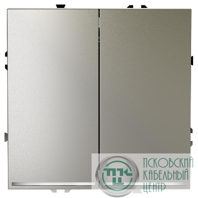 Выключатель 2-кл. СП S70 10А с подсветкой механизм шелк Voltum VLS020204