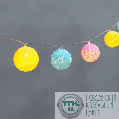 Гирлянда светодиодная "Карамельки" 1.5м 10LED прозрачный ПВХ питание USB тепл. бел. Neon-Night 304-001