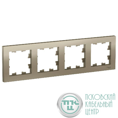 Рамка 4-м AtlasDesign универс. шампань SE ATN000504