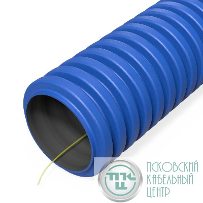 Труба гофрированная двустенная ПНД гибкая d32мм SN34 450 син. (уп.150м) Промрукав PR15.0271