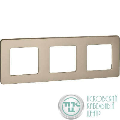 Рамка 3-м СП Inspiria IP20 шампань IEK 673958