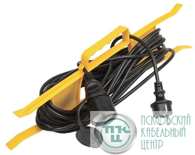 Удлинитель-шнур на рамке 1х50м с заземл. 10А IP44 УР50 2P+PE ПВС 3х1 с защ. крышкой IEK WKF14-10-01-50-44