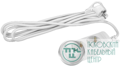 Удлинитель 2х1.5м с заземл. 10А IP20 UX-2e-1.5m ПВС 3х0.75 Эра Б0038572