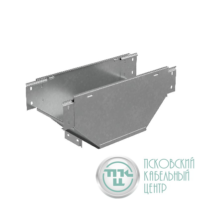Отвод для лотка Т-образ. вертикал. вниз с разворотом трассы на 90град. 200х100 сталь 1мм "ПЛЮС" TDVplus90-100-200 КМ PL2258