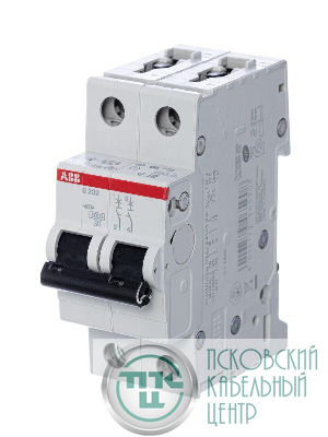 Выключатель автоматический модульный 2п C 32А 6кА S202 C32 ABB 2CDS252001R0324