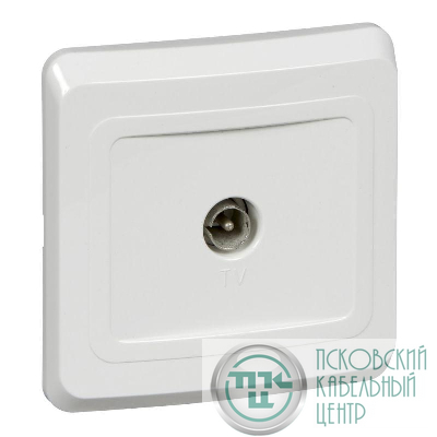 Розетка телевизионная оконечная TV 1-м СП Этюд бел. SE TVC-002B