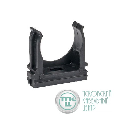 Держатель для труб (клипса) d25мм черн. (уп.10шт) Plast EKF derj-z-25b