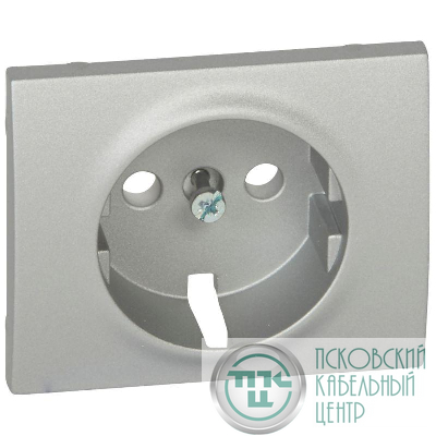 Накладка розетки 1-м СП Galea Life с заземл. алюм. Leg 771320