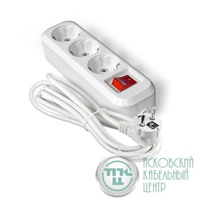 Удлинитель 3х5м с заземл. IP20 S-303А ПВС 3х1.5 с выкл.Universal 1727