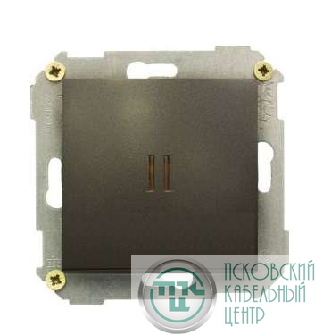 Выключатель 1-кл. СП Simon 34 10А IP20 с подсветкой механизм графит Simon 34104-038