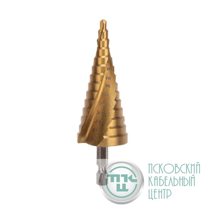 Сверло ступенчатое по металлу ТИТАН 4.0-30.0мм Kranz KR-12-6612