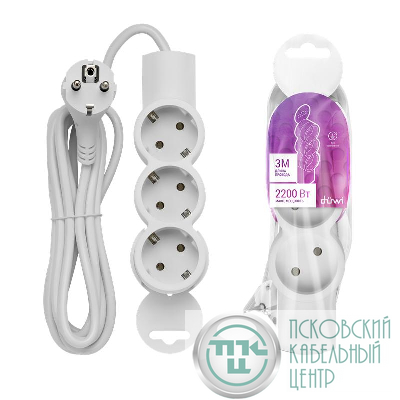 Удлинитель 3х3м с заземл. ПВС 3х0.75 REV 32005 2