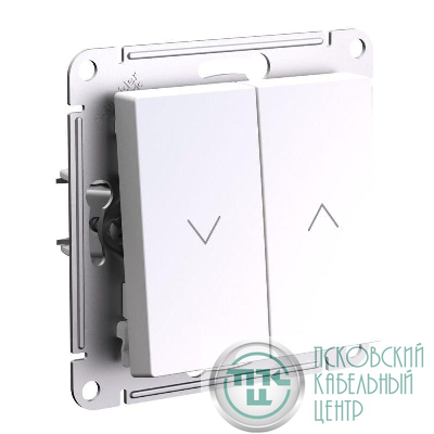 Выключатель для жалюзи 2-кл. AtlasDesign 10А механизм жемчуж. SE ATN000419