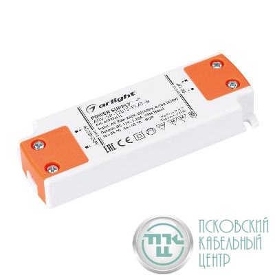 Блок питания ARV-SP-12015-FLAT-B (12В 1.25А 15Вт) IP20 пластик Arlight 029276(1)