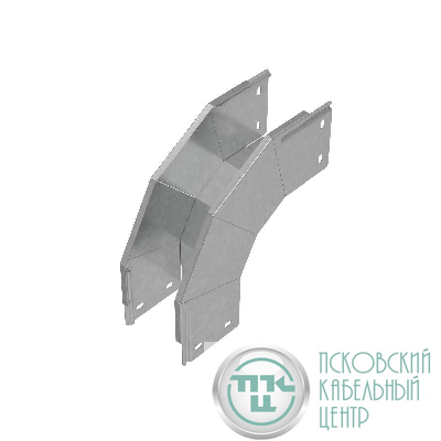 Угол для лотка вертикальный внешний 90град. 100х100 сталь 1мм "ПЛЮС" VLplus90-100-100 HD КМ PL1455