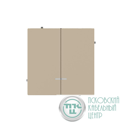 Переключатель 2-кл. KANT с подсветкой ванильн. марципан DKC 7015144