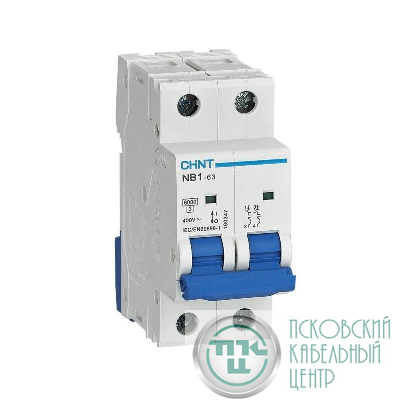 Выключатель автоматический модульный 2п B 10А 6кА NB1-63 (R) CHINT 179642