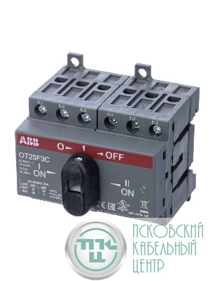 Рубильник реверсивный OT25 F3C 25А (20А AC23) ABB 1SCA104863R1001