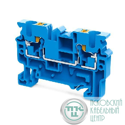 Клемма проходная push-in OptiClip CP-4-I-BU-24А (0.2-4) син. КЭАЗ 331841