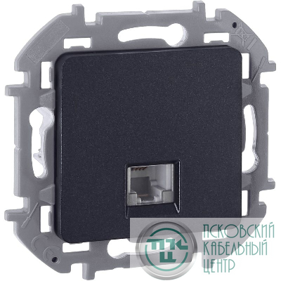 Розетка телефонная СП Inspiria RJ11 IP20 механизм антрацит IEK 673823
