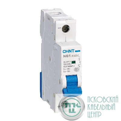 Выключатель автоматический модульный 1п C 6А 6кА NB1-63DC 250В DC (R) CHINT 182703