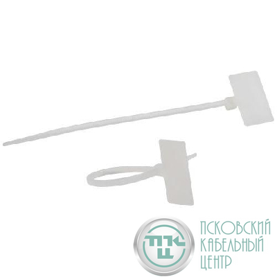Хомут кабельный 2.5х110 с площадкой для маркировки 21х10 бел. NO-225-318 (уп.50шт) Эра Б0066059