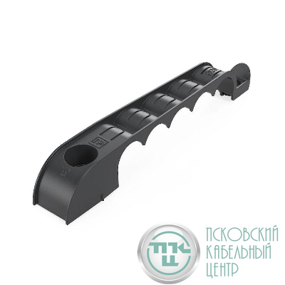 Держатель труб d20мм для прямого монтажа односторон. на 5 мест черн. (уп.20шт) Промрукав PR13.03283
