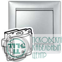 Кнопка 1-кл. СП Valena 10А IP20 12В с пиктограммой звонка с подсветкой механизм алюм. IEK 770115