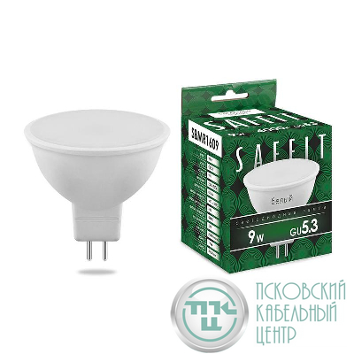 Лампа светодиодная SBMR1609 9Вт MR16 4000К GU5.3 230В SAFFIT 55085