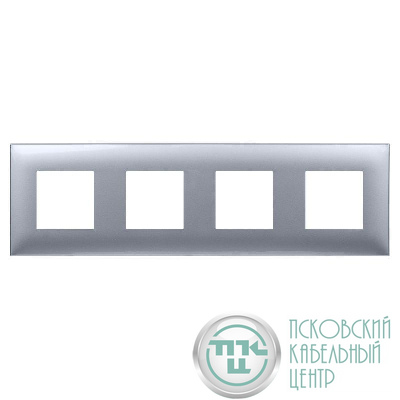 Рамка 4-м 8мод. Avanti "Закаленная сталь" DKC 4404908