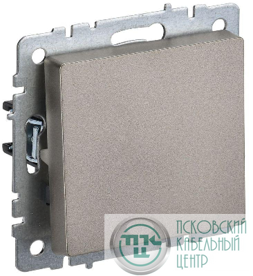 Выключатель 1-кл. СП BRITE ВС10-1-0-БрШ 10А механизм шампань IEK BR-V10-0-10-K37