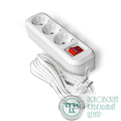 Удлинитель 3х10м с заземл. IP20 S-303А ПВС 3х1.5 с выкл. Universal 1729