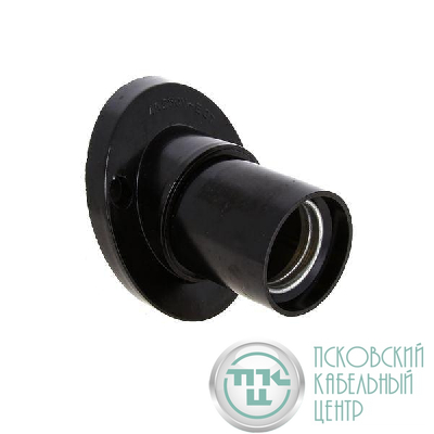 Патрон карболитовый настен. наклонный E27 черн. EKF LHC-E27-wi-s