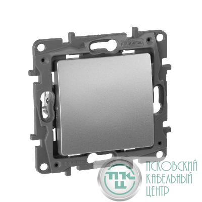 Переключатель 1-кл. СП Etika 10А IP20 250В 10AX авт. зажимы механизм алюм. IEK 672405