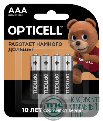 Элемент питания алкалиновый AAA/LR03 (блист. 4шт) Basic Opticell 5051002/6051002